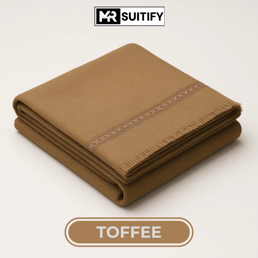 Mr Suitify Classic Wool Shawl – Premium Quality, 1.25 × 3 Yards, Charcoal, Soft and Elegant Winter Wrap