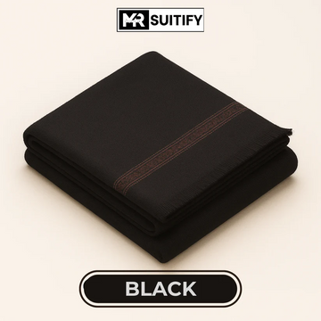 Mr Suitify Classic Wool Shawl – Premium Quality, 1.25 × 3 Yards, Charcoal, Soft and Elegant Winter Wrap
