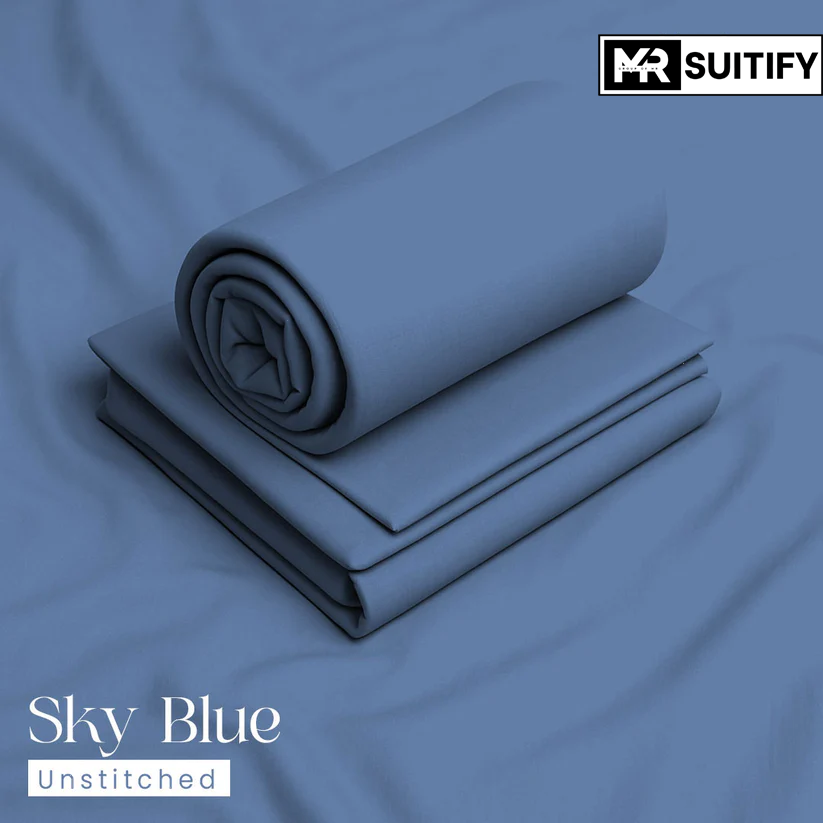 Classic Wash & Wear Boski fabric for men’s suits and shalwar kameez, soft, breathable, easy-care, premium quality